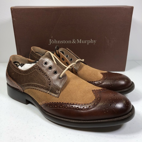 johnston and murphy mens wingtip shoes